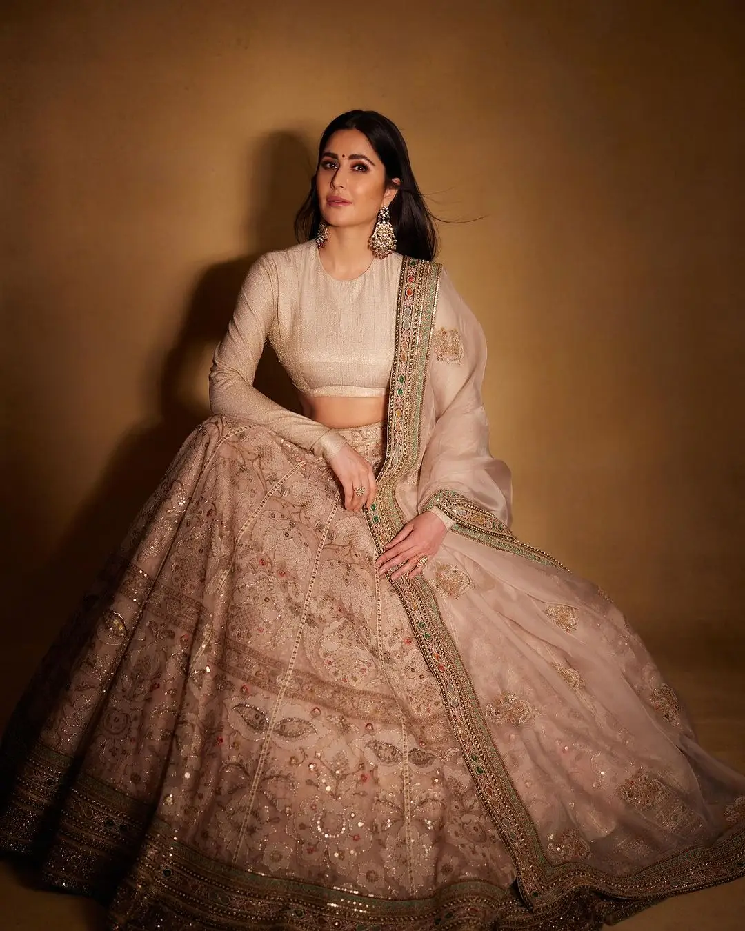 Katrina Kaif in White Lehenga Choli